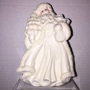 Santa Claus White Christmas Collectible Ceramic
